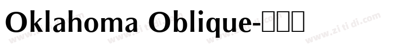 Oklahoma Oblique字体转换